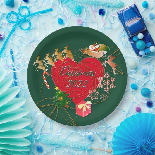 Weihnachtsbuch-Teller Pappteller (Party)
