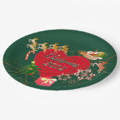 Weihnachtsbuch-Teller Pappteller (Schrägansicht)