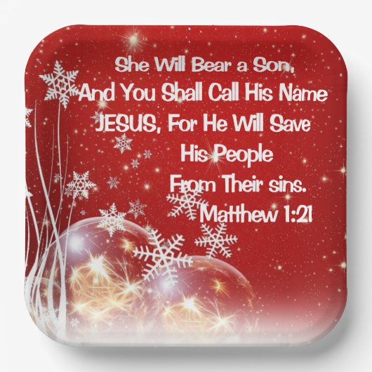 Weihnachtsbuch-Teller Pappteller (Vorderseite)