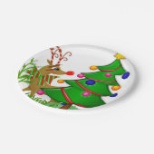 Weihnachtsbuch-Teller, Reindeer Pappteller (Schrägansicht)