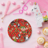 Weihnachtsbuch-Teller, Santa, Elf Pappteller (Party)