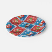 Weihnachtsbuch-Teller, Santa, Elf Pappteller (Schrägansicht)