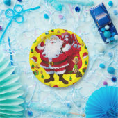 Weihnachtsbuch-Teller, Santa, Elf Pappteller (Party)