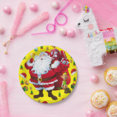 Weihnachtsbuch-Teller, Santa, Elf Pappteller (Party)
