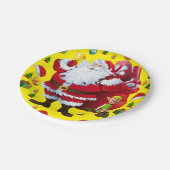 Weihnachtsbuch-Teller, Santa, Elf Pappteller (Schrägansicht)