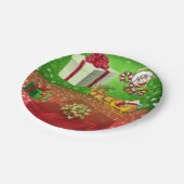 Weihnachtsbuch-Teller, Santa , Elf Pappteller (Schrägansicht)