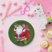 Weihnachtsbuch-Teller, Santa, Elf Pappteller (Party)