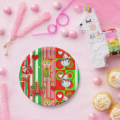 Weihnachtsbuch-Teller, Schneemann Pappteller (Party)