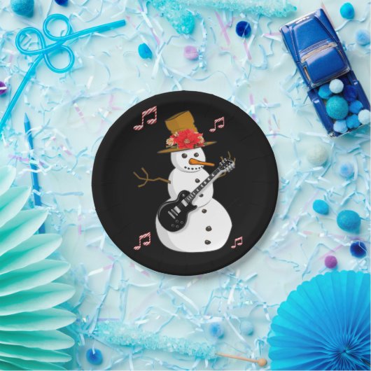 Weihnachtsbuch-Teller, Schneemann Pappteller (Party)