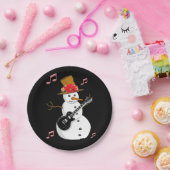 Weihnachtsbuch-Teller, Schneemann Pappteller (Party)