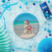 Weihnachtsbuch-Teller, Schneemann Pappteller (Party)