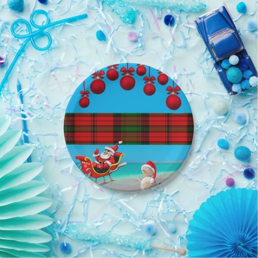 Weihnachtsbuch-Teller, Schneemann Pappteller (Party)