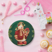 Weihnachtsbuch-Teller, Schneemann Pappteller (Party)