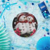 Weihnachtsbuch-Teller, Schneemann Pappteller (Party)