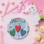 Weihnachtsbuch-Teller, Schneemann Pappteller (Party)