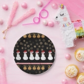 Weihnachtsbuch-Teller, Schneemann Pappteller (Party)