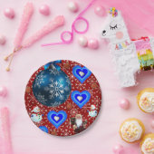 Weihnachtsbuch-Teller, Schneemann Pappteller (Party)