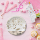 Weihnachtsbuch-Teller, Schneemann Pappteller (Party)