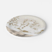 Weihnachtsbuch-Teller, Schneemann Pappteller (Schrägansicht)