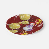 Weihnachtsbuch-Teller, Schneemann Pappteller (Schrägansicht)