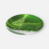 Weihnachtsbuch-Teller, Weihnachtsbaum Pappteller (Schrägansicht)