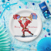 Weihnachtsbuch Teller Weihnachtsmann mit Geschenke (Party)