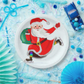 Weihnachtsbuch Teller Weihnachtsmann mit Geschenke (Party)