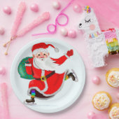 Weihnachtsbuch Teller Weihnachtsmann mit Geschenke (Party)