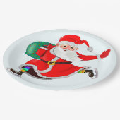 Weihnachtsbuch Teller Weihnachtsmann mit Geschenke (Schrägansicht)
