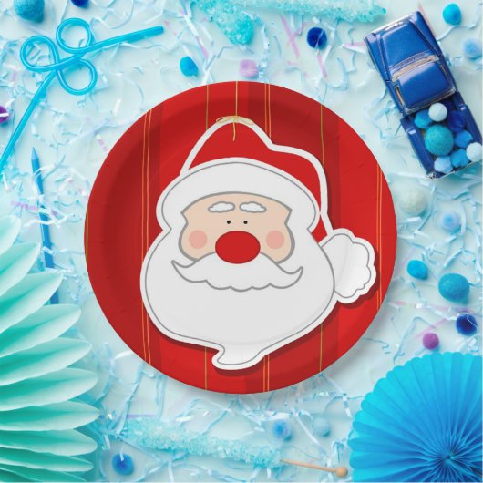 Weihnachtsbuch-Teller/Weihnachtsmann Pappteller (Party)