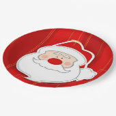 Weihnachtsbuch-Teller/Weihnachtsmann Pappteller (Schrägansicht)