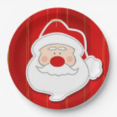 Weihnachtsbuch-Teller/Weihnachtsmann Pappteller (Vorderseite)