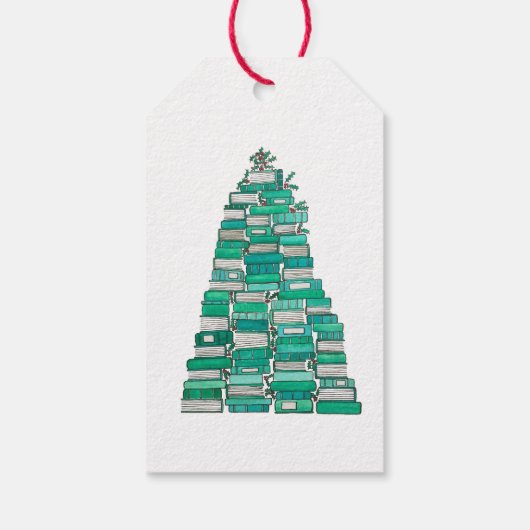 Weihnachtsbuch-Tree-Geschenktasten Geschenkanhänger (Rückseite)
