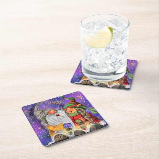 Weihnachtsbuch Untersetzer Couple Gnomes singen (Vor Ort)