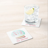 Weihnachtsbuch-Untersetzer für den Schneefall Rechteckiger Pappuntersetzer (Vor Ort)