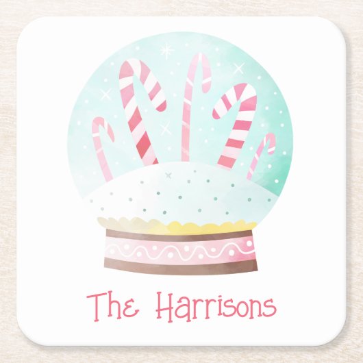 Weihnachtsbuch-Untersetzer für den Schneefall Rechteckiger Pappuntersetzer (Vorderseite)