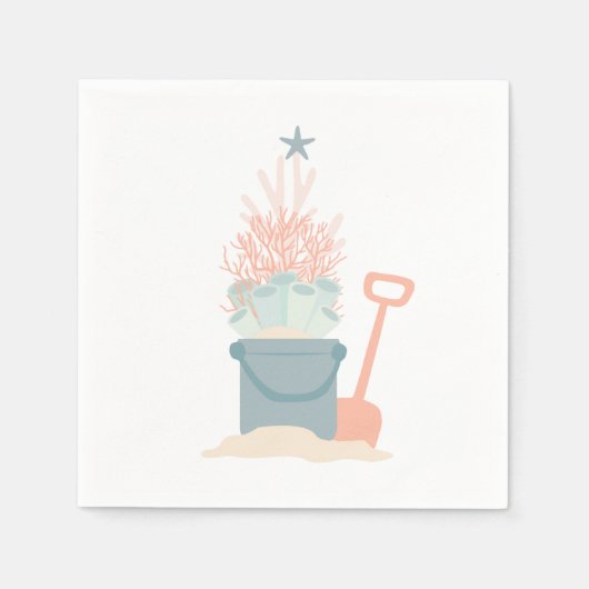 Weihnachtsbuch zum Meer in Neapel Serviette (Vorderseite)