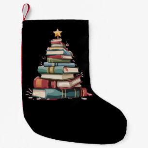 Weihnachtsbücher Baum Buchliebhaber Lehrer Bücherw Kleiner Weihnachtsstrumpf