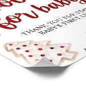 Weihnachtsbücher für Baby-Duschsignatur Poster (Ecke)