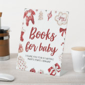 Weihnachtsbücher für Baby-Duschsignatur Sockelschild (In SItu)