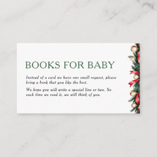 Weihnachtsbücher für Baby-Karte - Baby Shower-Einl Begleitkarte