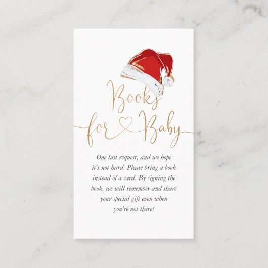 Weihnachtsbücher für Babyverpackungskarten Visitenkarte (Vorderseite)