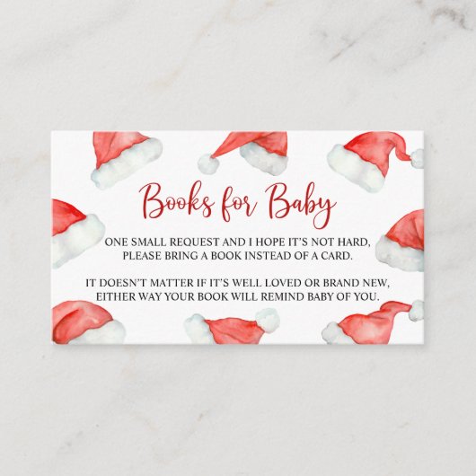 Weihnachtsbücher für das Baby Begleitkarte (Vorderseite)