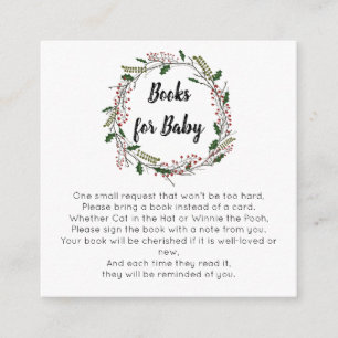 Weihnachtsbücher für das Baby Begleitkarte