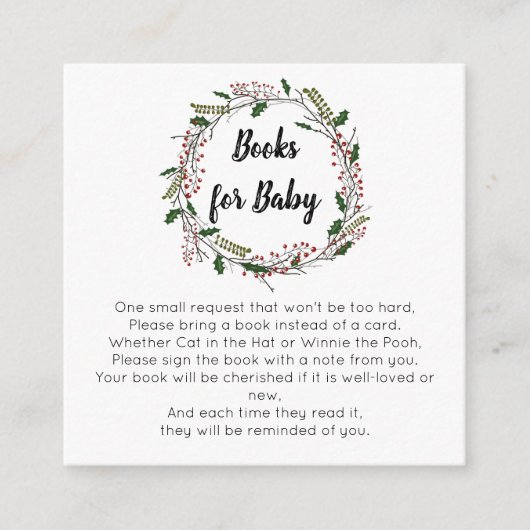 Weihnachtsbücher für das Baby Begleitkarte (Vorderseite)