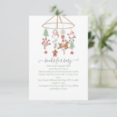 Weihnachtsbücher für mobile Babys Einladung (Stehend Vorderseite)