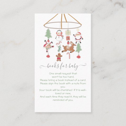 Weihnachtsbücher für mobile Babys Visitenkarte (Vorderseite)