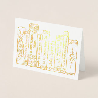 Weihnachtsbücher Handgezeichnet Illustrierten Feie Folienkarte