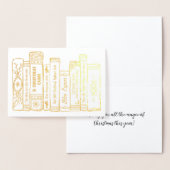 Weihnachtsbücher Handgezeichnet Illustrierten Feie Folienkarte (Anzeige)