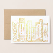 Weihnachtsbücher Handgezeichnet Illustrierten Feie Folienkarte (Vorderseite mit Umschlag)